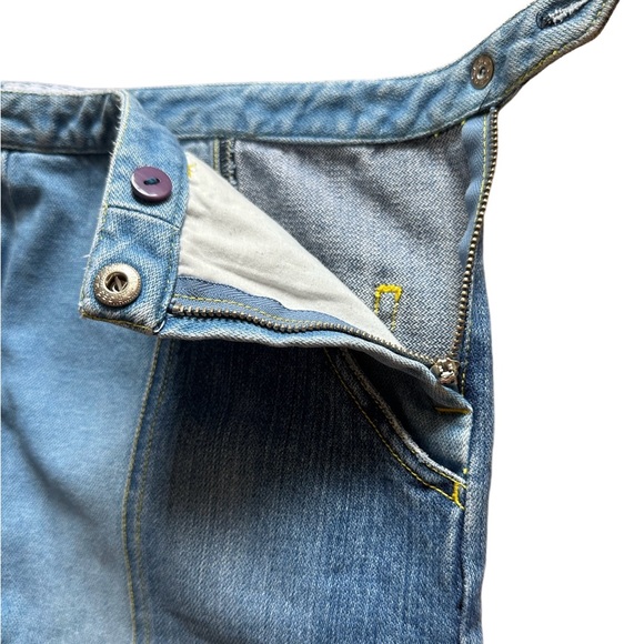 Armani Exchange A/X Denim Short Skirt Color Block A Line - Picture 5 of 6